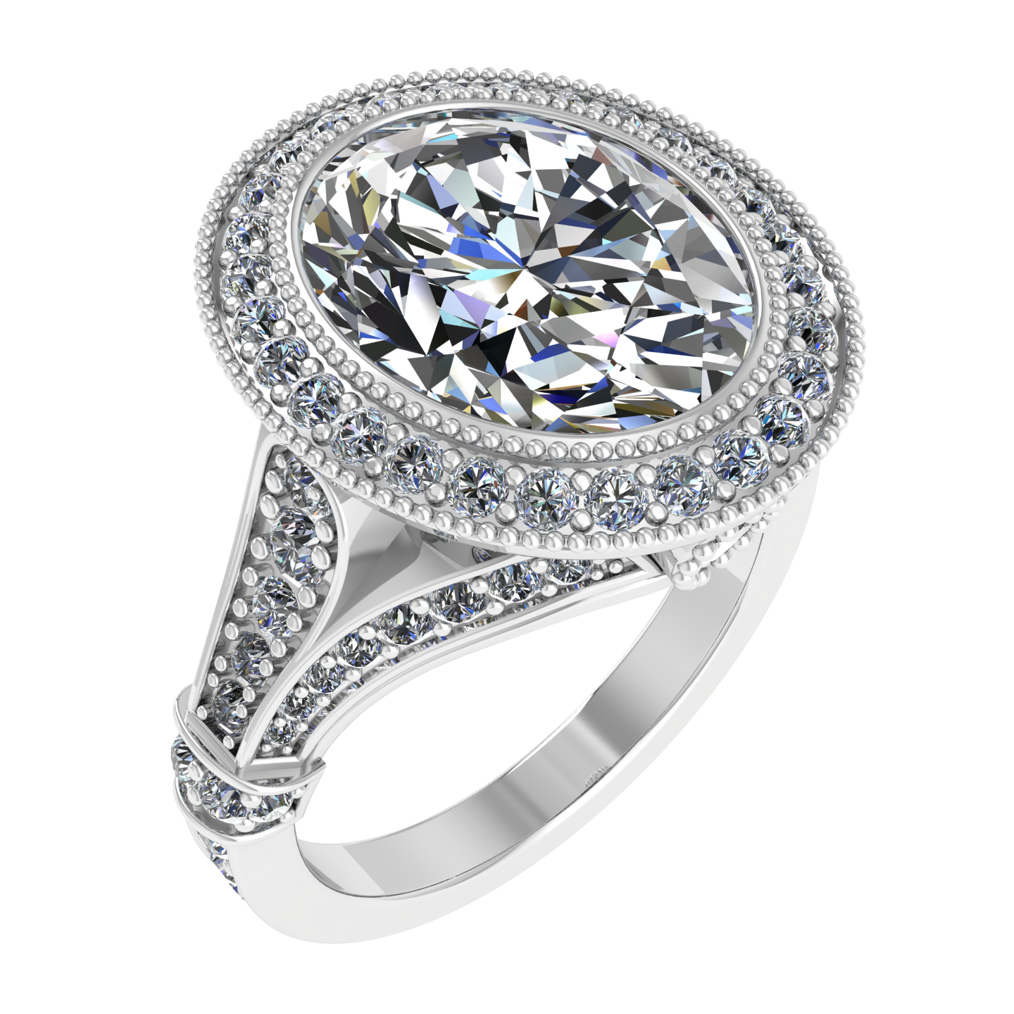 DESIGNER 6.00mm x 4.00mm OVAL ENGAGEMENT RING